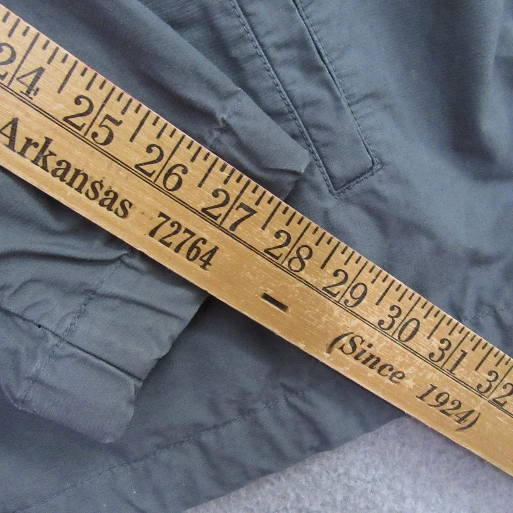 Gap‎ Mens Bomber Jacket L Gray Snap Button Lightweight Drawstring Hem